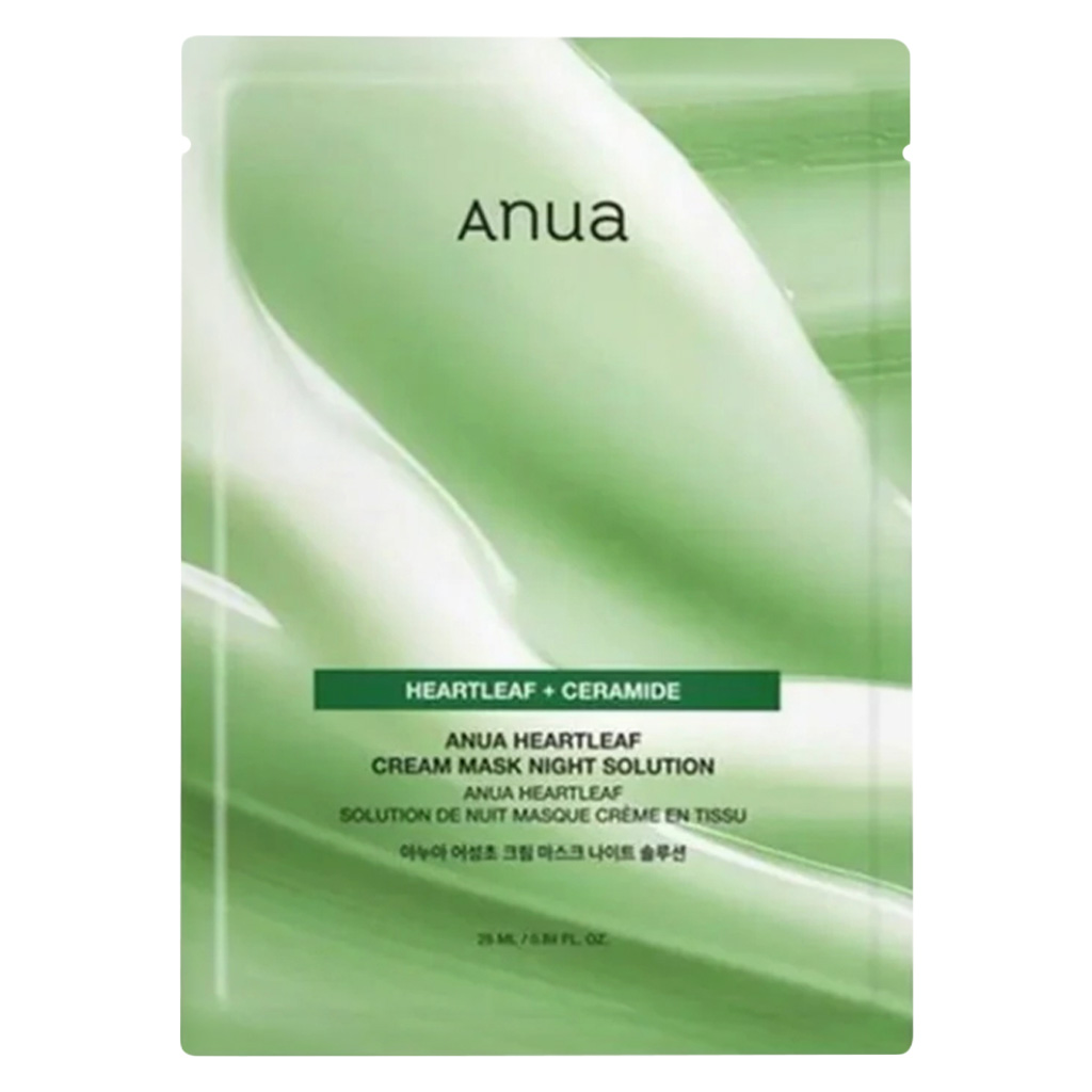 Anua Heartleaf Night Solution Face Cream Sheet Mask 25ml, Pack of 10’s 
