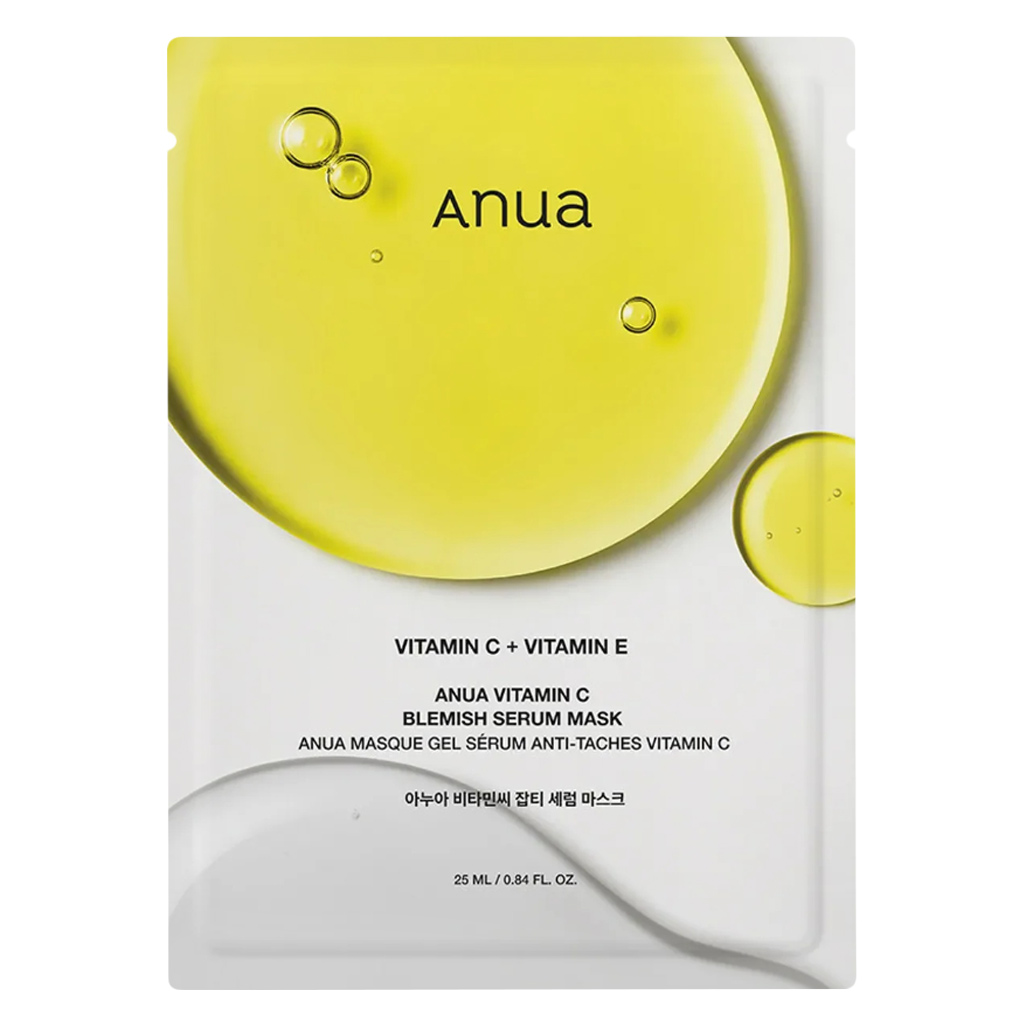 Anua Green Lemon Vitamin C Anti Blemish Serum Face Sheet Mask, Pack of 10’s