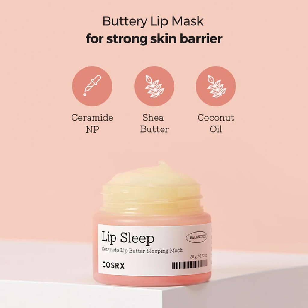 Cosrx Lip Sleep Balancium Ceramide Lip Butter Sleeping Mask For Dry & Chapped Lips 20g