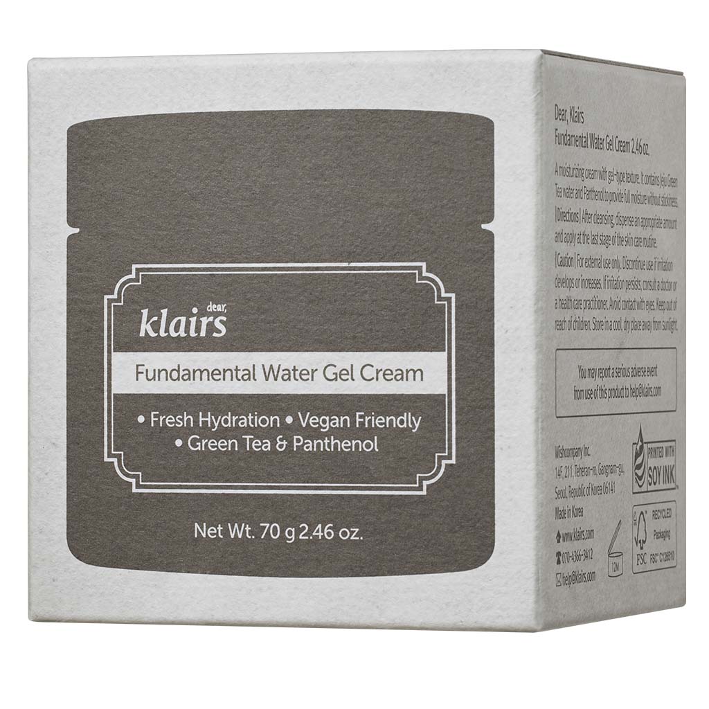 Dear Klairs Fundamental Hydrating Water Gel Cream With Green Tea & Panthenol 70ml 