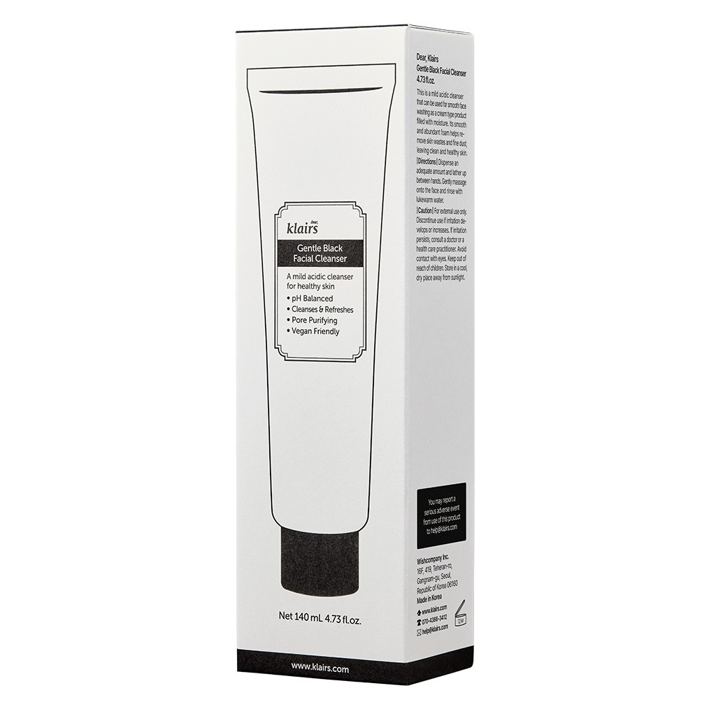 Dear Klairs Gentle Black Foaming Facial Cleanser 140 ml