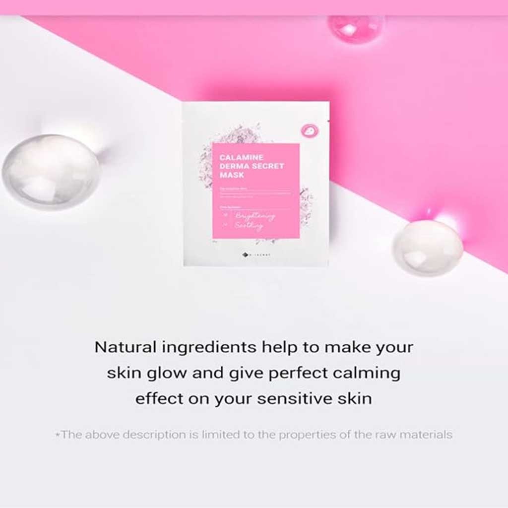 K-Secret Calamine Derma Secret Face Sheet Mask For Acne Prone skin, Pack of 1’s