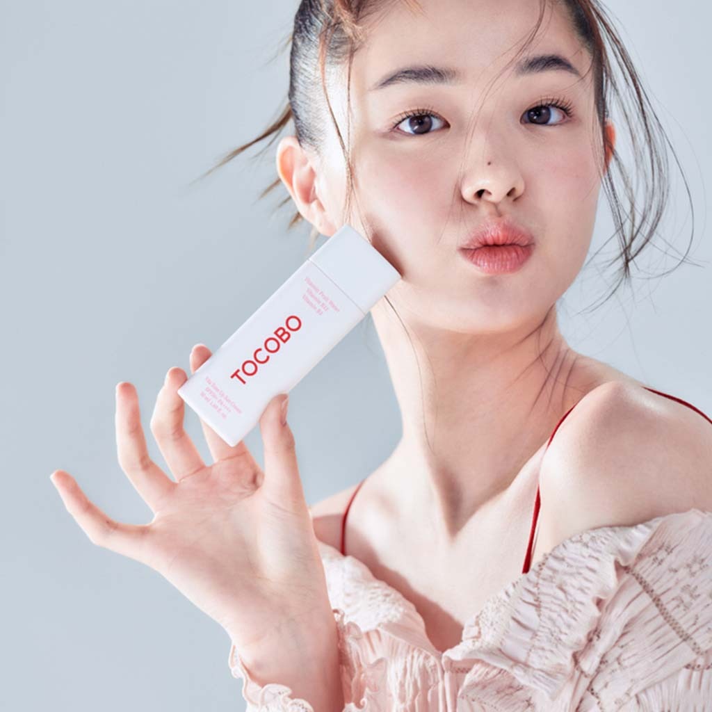 Tocobo Vita Pink Tone Up Sunscreen Cream SPF50+ & PA++++ With Vitamin Fruit Water, Vitamin B3 & B12 50ml 