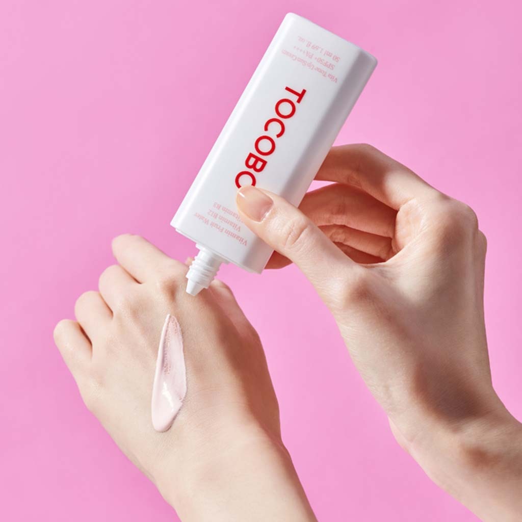 Tocobo Vita Pink Tone Up Sunscreen Cream SPF50+ & PA++++ With Vitamin Fruit Water, Vitamin B3 & B12 50ml 