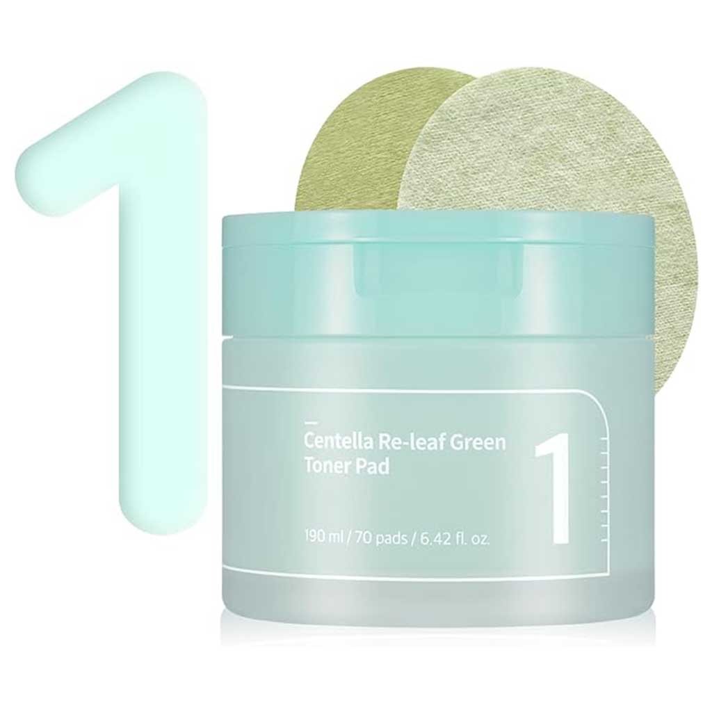 Numbuzin No 1 Centella Re Leaf Green Calming Facial Toner Pads 190ml, Pack of 70’s