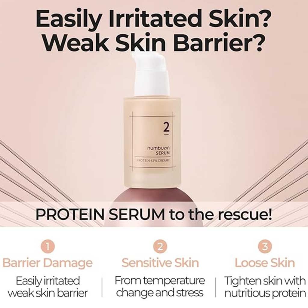 Numbuzin No 2 Protein 43% Creamy Face Serum 50ml