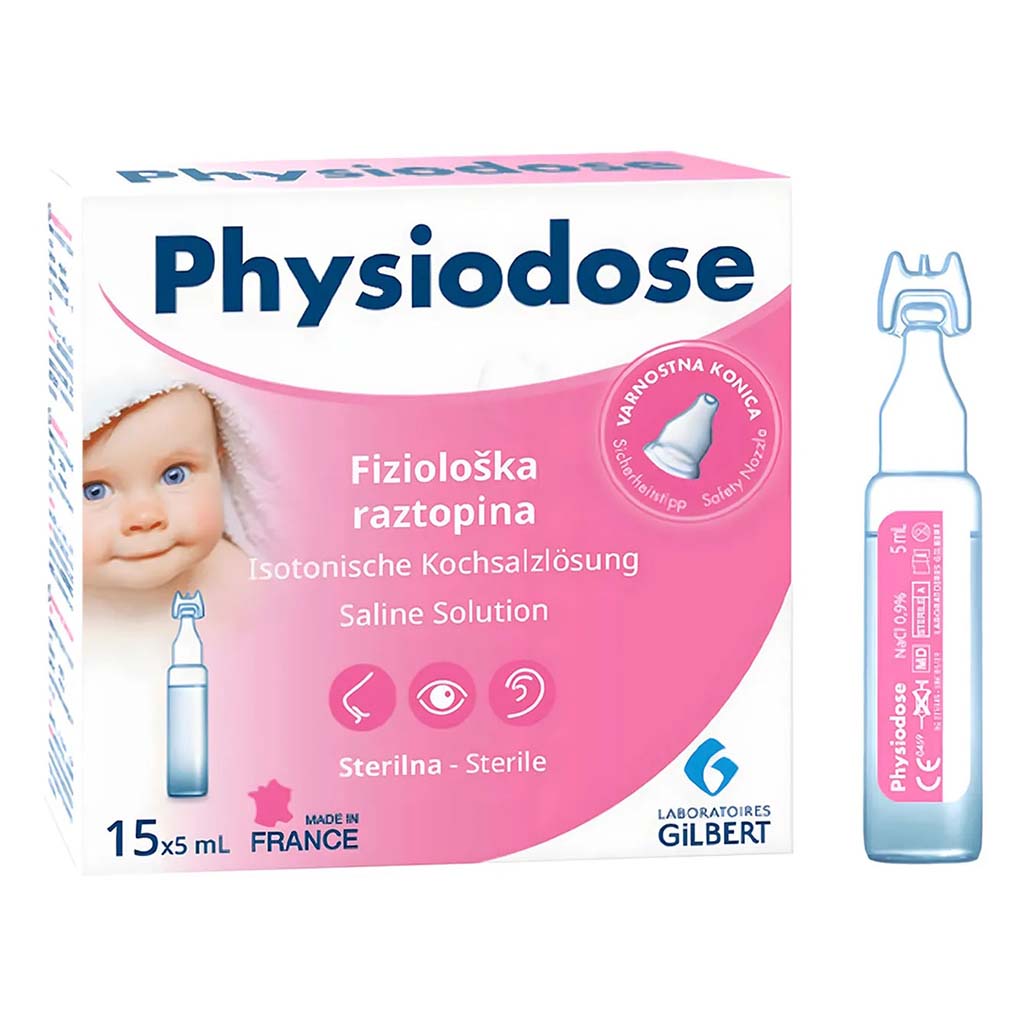Gilbert Physiodose 0.9% Physiological Saline Solution 5ml, Pack of 15’s 