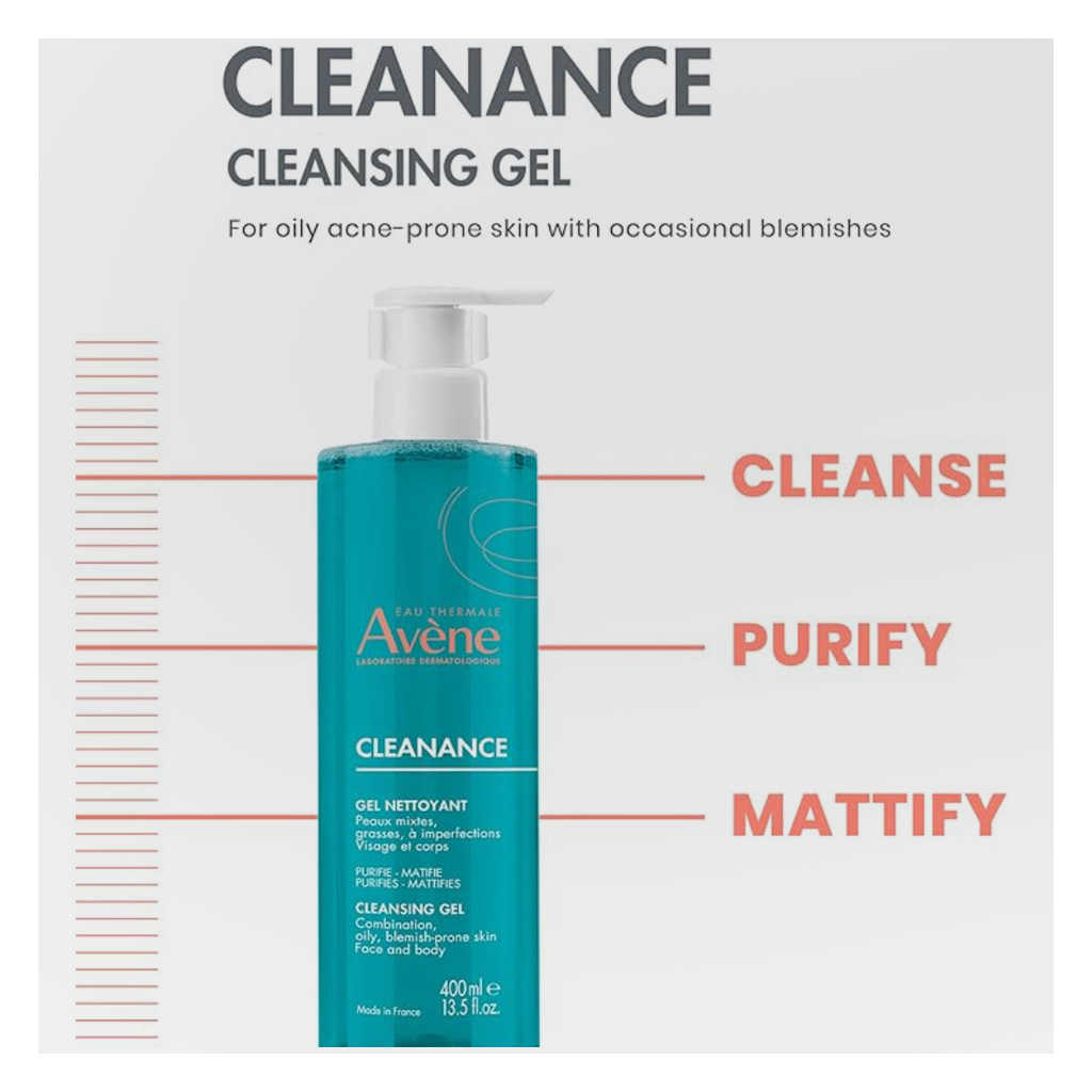 Avene Cleanance Cleansing Gel For Face & Body 400ml