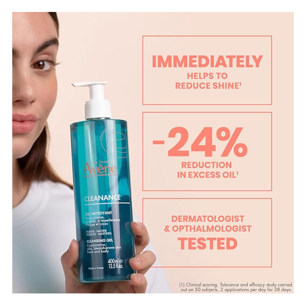 Avene Cleanance Cleansing Gel For Face & Body 400ml