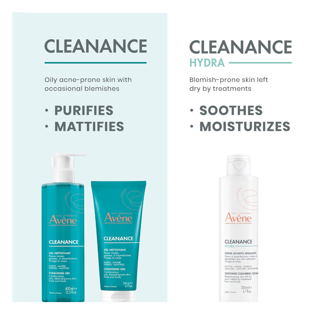 Avene Cleanance Cleansing Gel For Face & Body 400ml