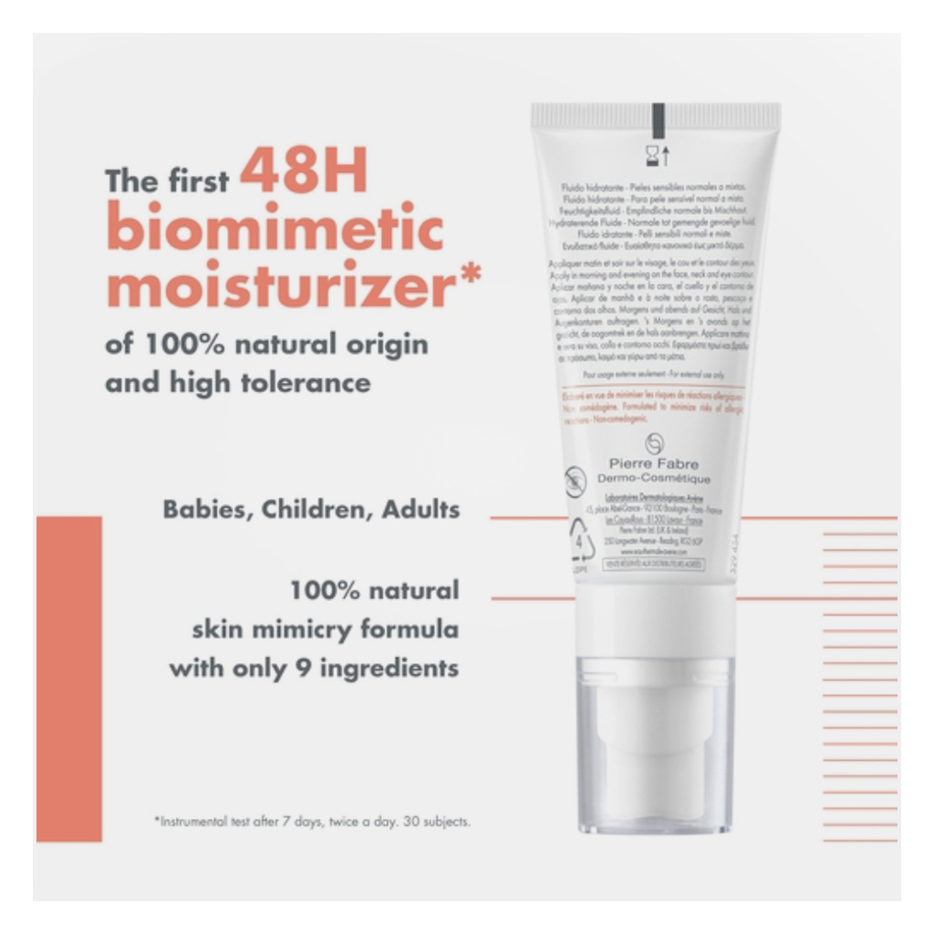 Avene Tolerance Hydra-10 Hydrating Fluid For Normal To Combination Skin 40ml