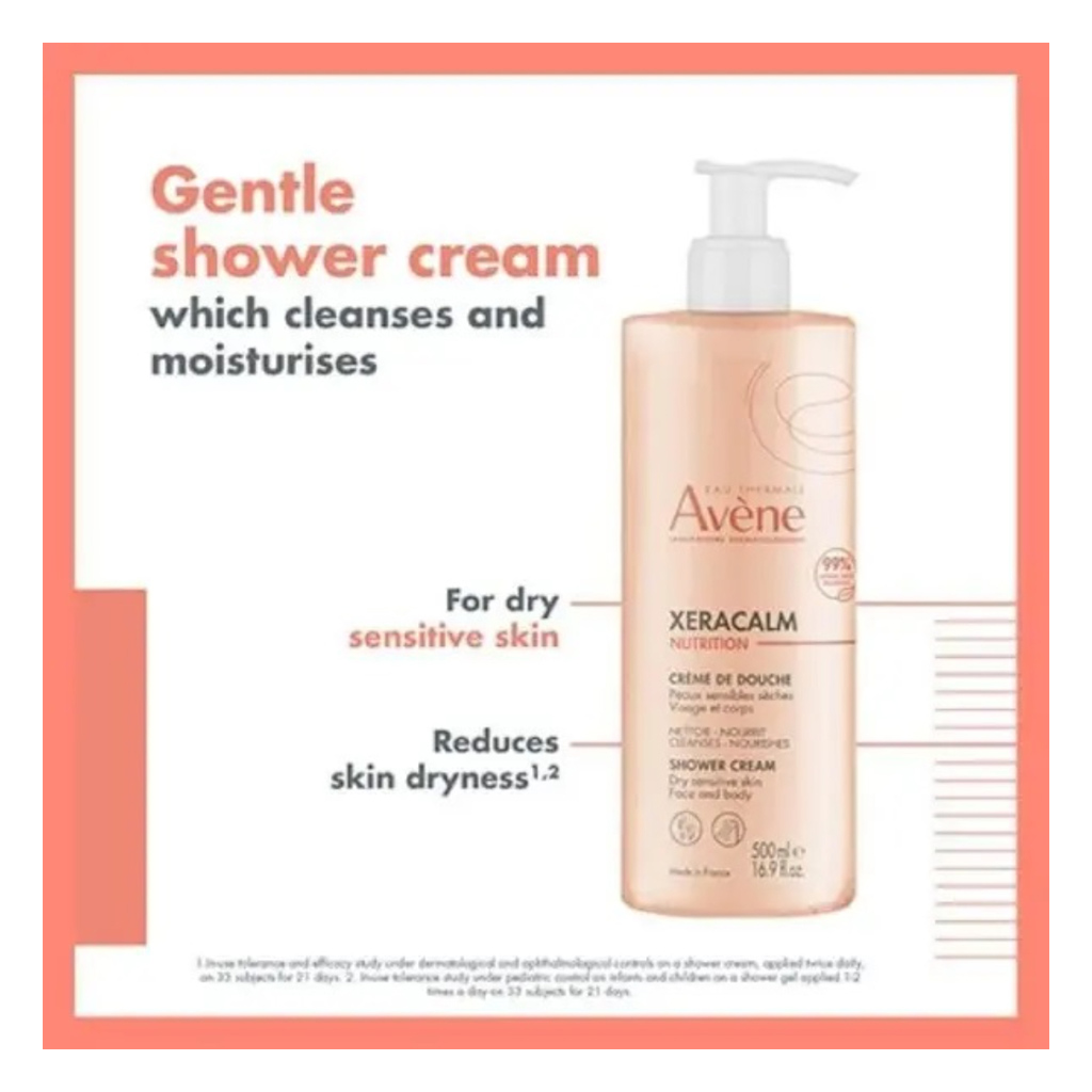 Avene XeraCalm Nutrition Cleansing Gel For Dry & Sensitive Skin 500ml