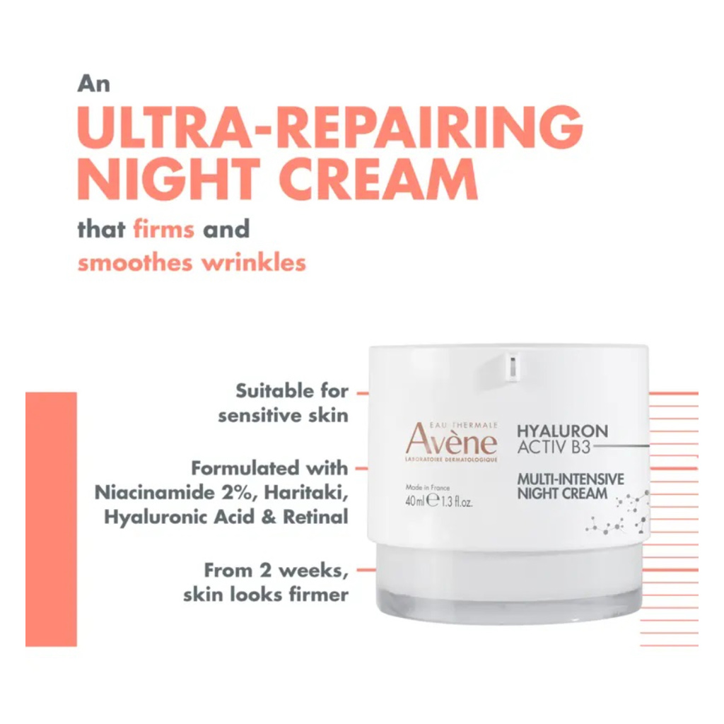 Avene Hyaluron Activ B3 Multi-Intensive Night Cream 40ml