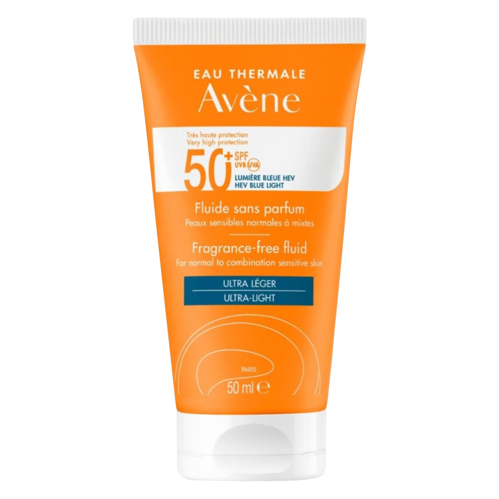 Avene Fragrance Free SPF50+ Sunscreen Fluid For Normal To Combination Skin 50ml