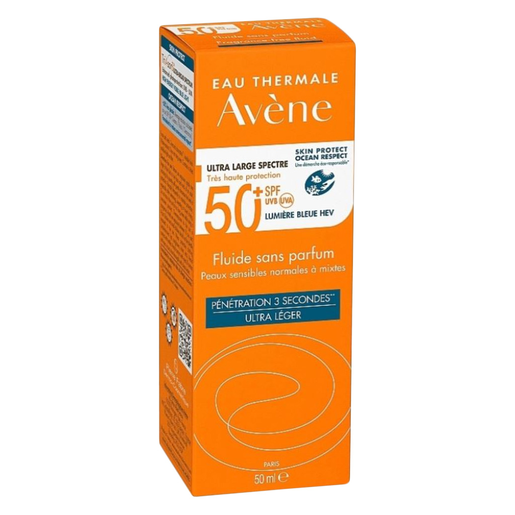 Avene Fragrance Free SPF50+ Sunscreen Fluid For Normal To Combination Skin 50ml