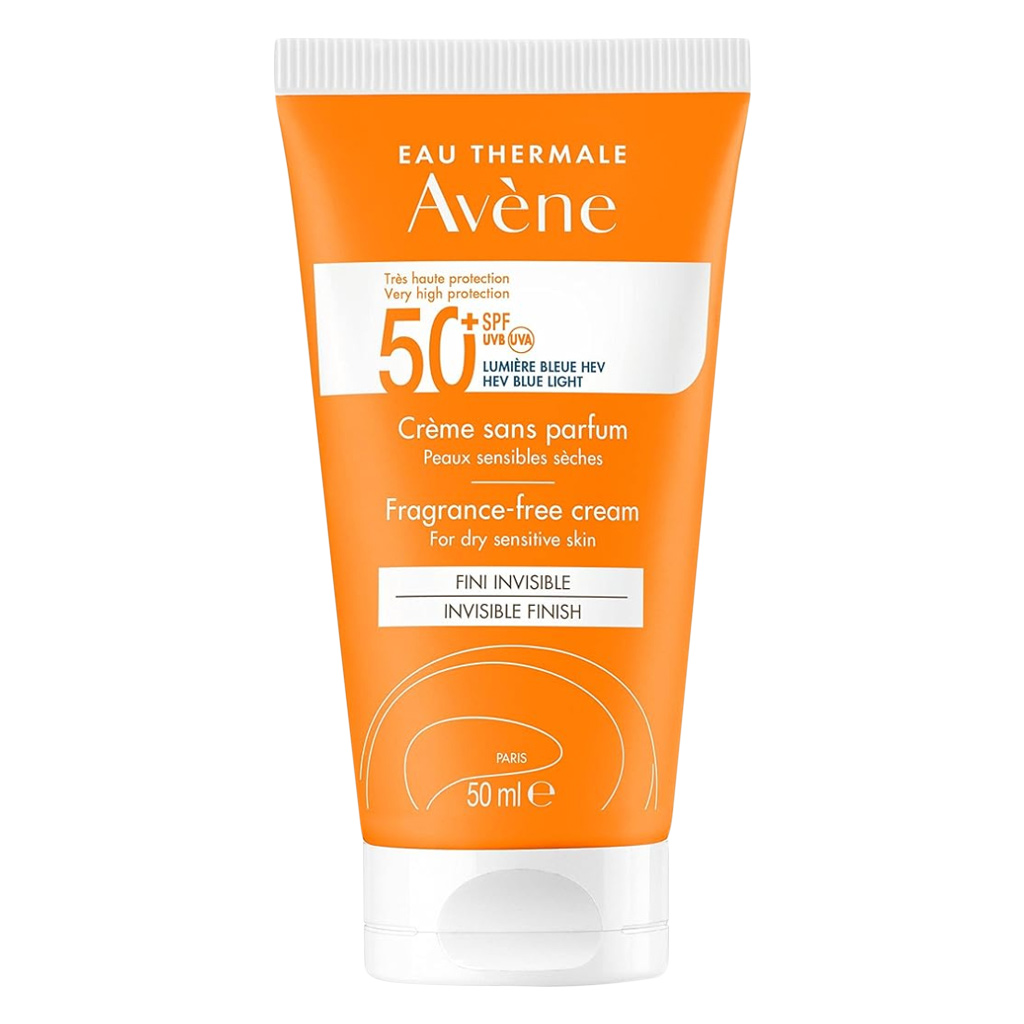 Avene Fragrance Free SPF 50+ Sunscreen Cream For Dry & Sensitive Skin 50ml