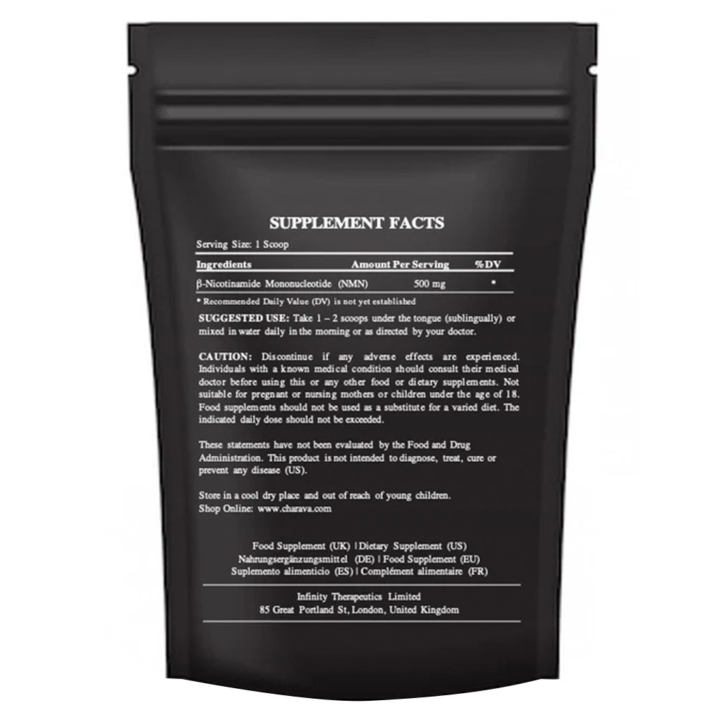 Charava NMN Antiaging Supplement NAD+ Activator Powder 15g - 30 Servings 