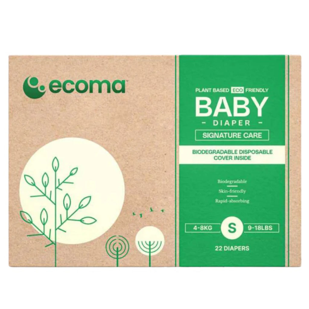 Ecoma Signature Care Baby Diapers, Small Size, 4-8 Kg, Pack of 22's