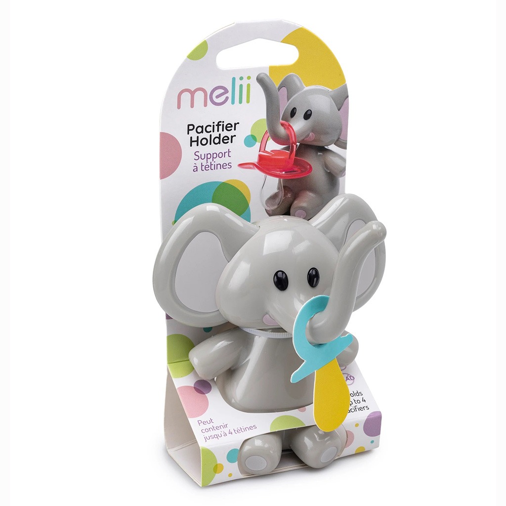 Melii Baby Pacifier Holder Elephant, Pack of 1’s