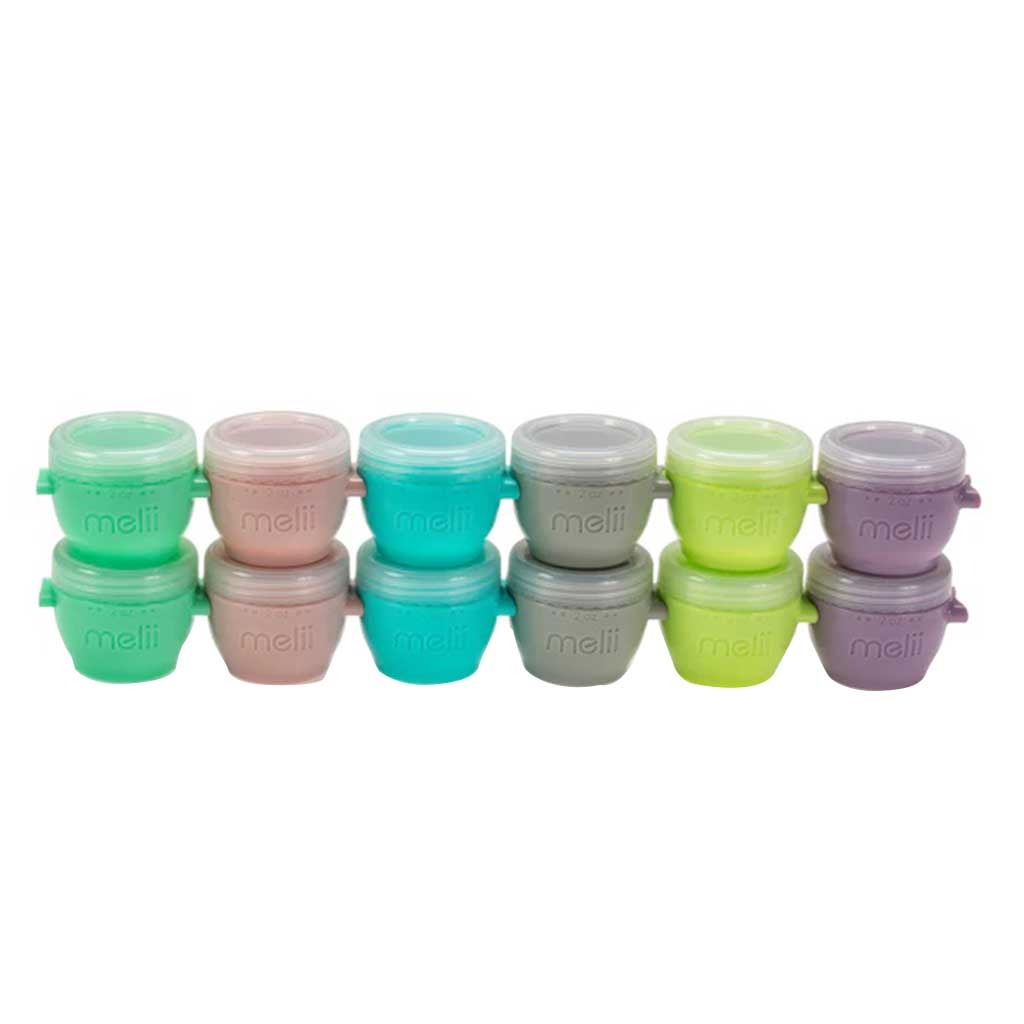 Melii Snap & Go Pods Baby Storage Containers - Multicolored, Pack of 60ml*6's + 120ml*4's