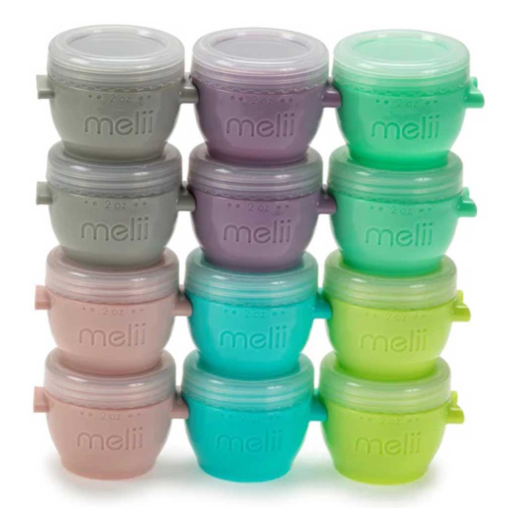 Melii Snap & Go Pods Baby Storage Containers - Multicolored, Pack of 60ml*6's + 120ml*4's