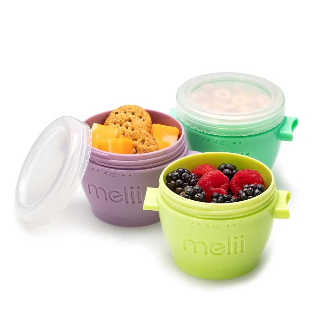 Melii Snap & Go Pods Baby Storage Containers - Multicolored, Pack of 60ml*6's + 120ml*4's