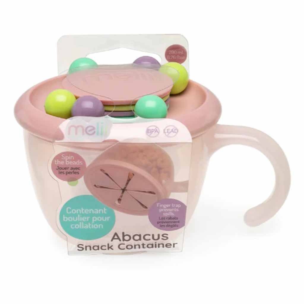 Melii Abacus Kids Snack Container For 12+ Months - Pink Color, 200g
