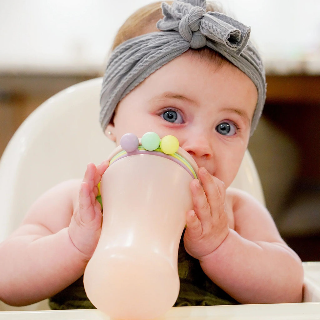 Melii Abacus Baby Feeding Sippy Cup With Straw From 12+ Months - Pink Color 340ml