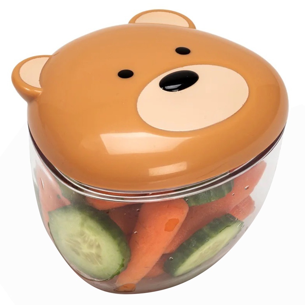 Melii Kids Snack Container - Brown Bear 232 ml, Pack of 1's