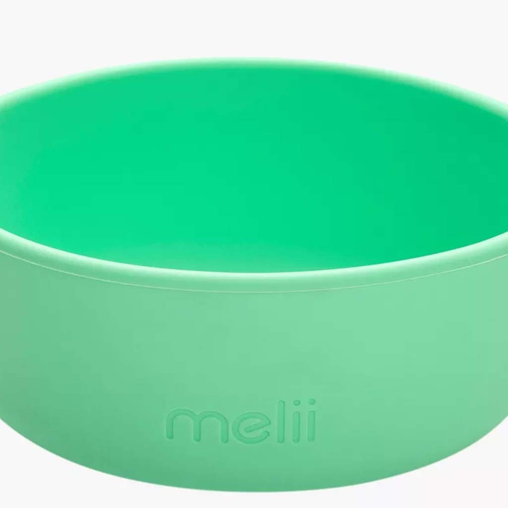 Melii Baby Feeding Silicone Plate, Bowl & Cup 3 Piece Meal Set, Color - Turquoise, Green, Mint 