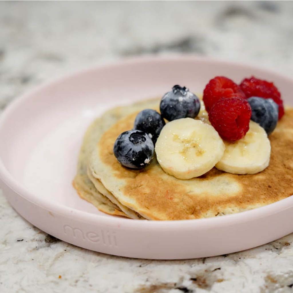 Melii Baby Feeding Silicone Plate, Bowl & Cup 3 Piece Meal Set, Color - Pink, Purple, Grey 