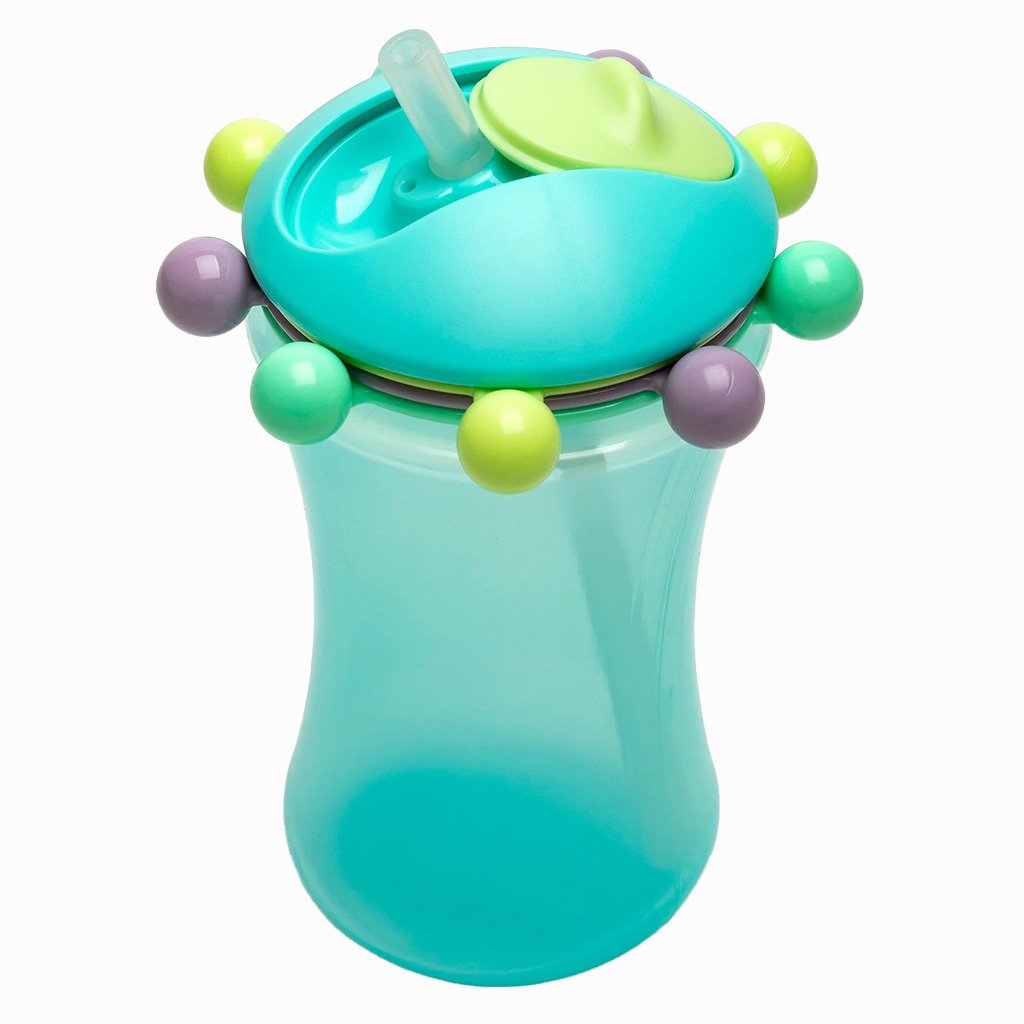 Melii Abacus Baby Feeding Sippy Cup With Straw From 12+ Months - Turquoise & Green Color 340ml, Pack of 2’s