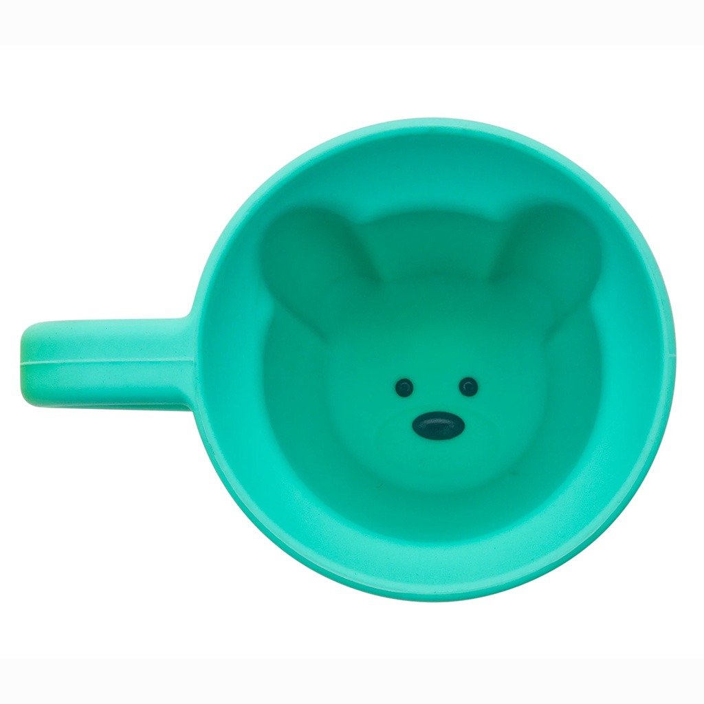 Melii Silicone Bear Baby Mug From 12+Months - Mint & Turquoise Color 200ml, Pack of 2’s