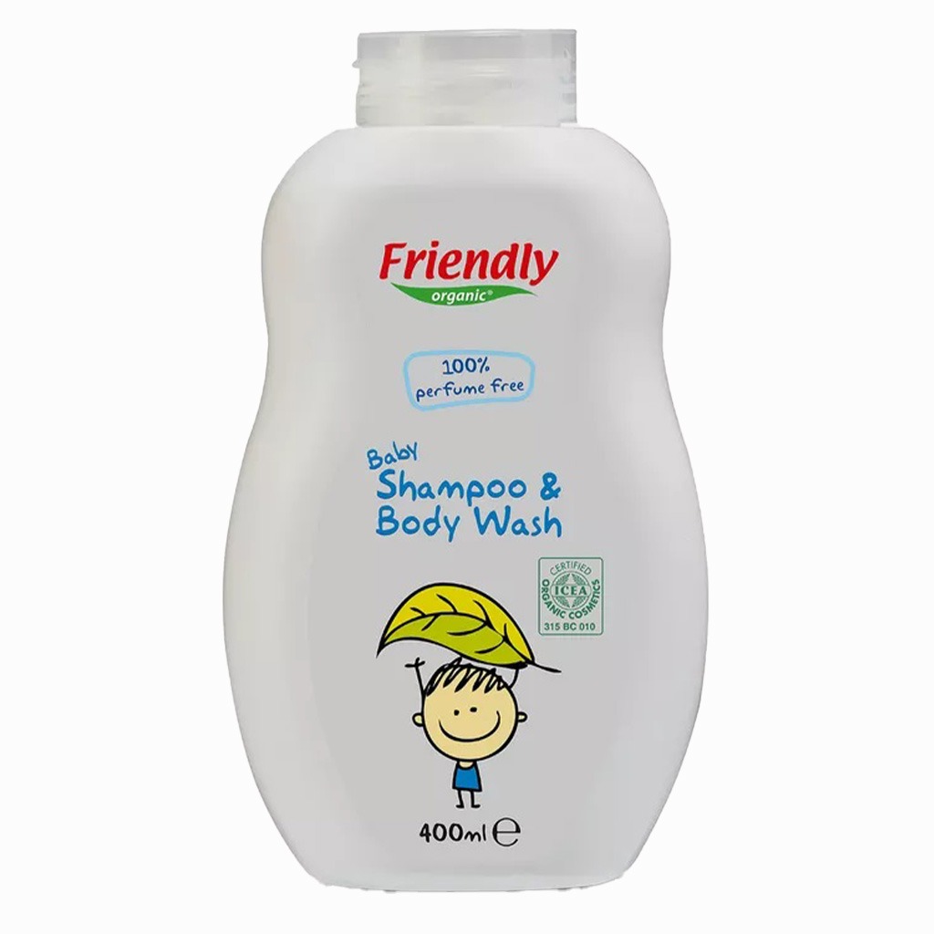Friendly Organic Baby Shampoo & Body Wash For Hair & Body 400ml