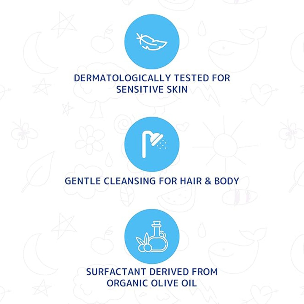 Friendly Organic Baby Shampoo & Body Wash For Hair & Body 400ml