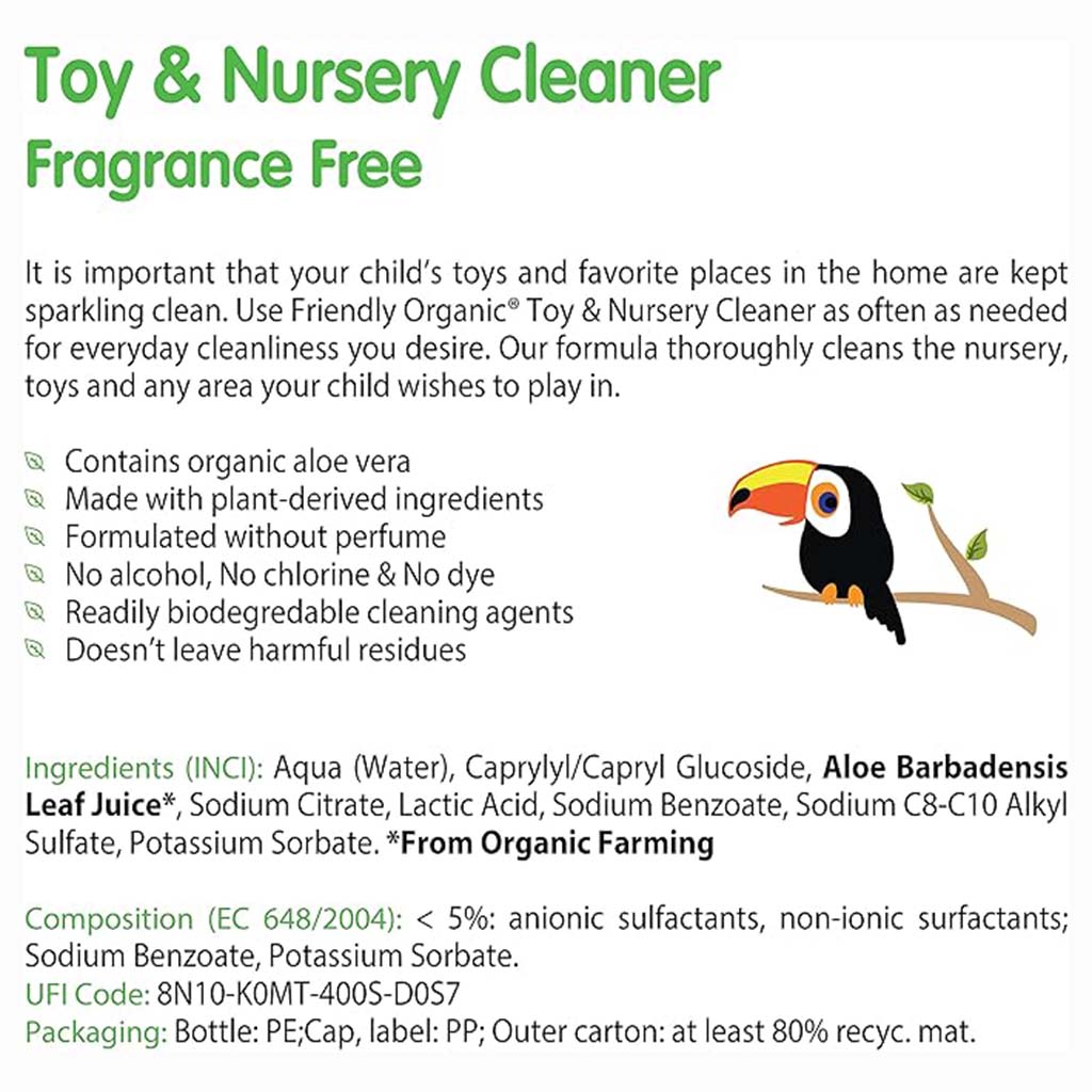 Friendly Organic Baby Toy & Nursery Fragrance Free Cleaner 100ml 
