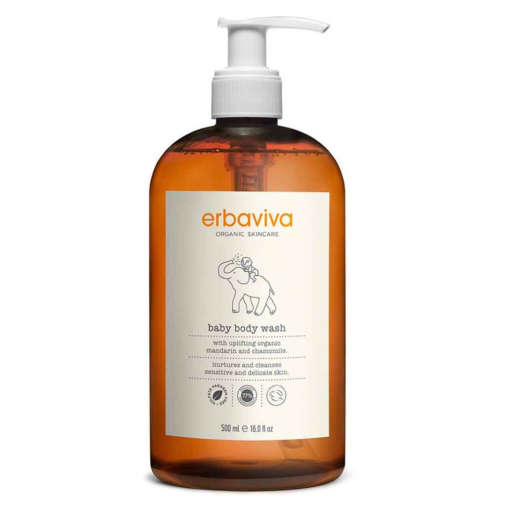Erbaviva Organic Skincare Baby Body Wash With Chamomile & Mandarin 500ml