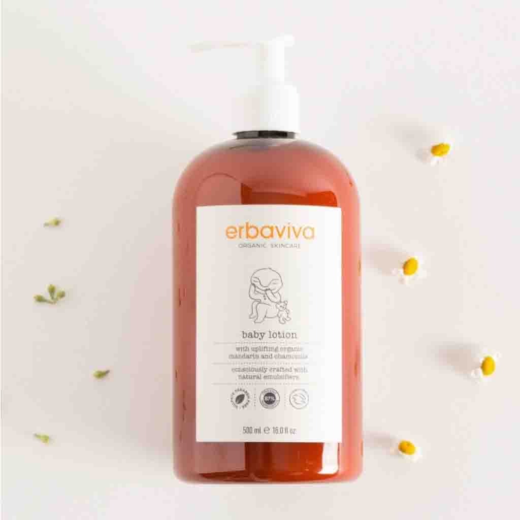 Erbaviva Organic Skincare Baby Lotion With Chamomile & Mandarin 500ml