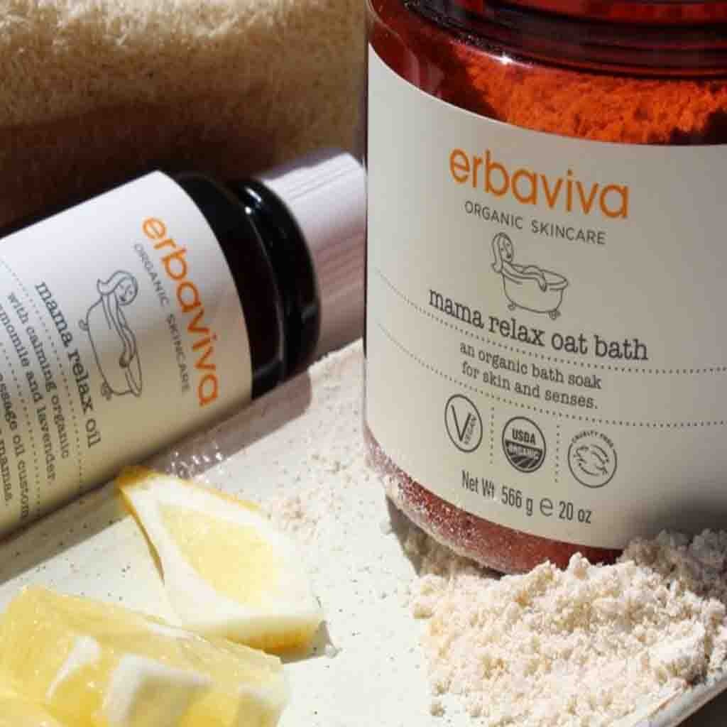 Erbaviva Organic Skincare Mama Relax Oat Bath For Itchy & Dry Skin 566g