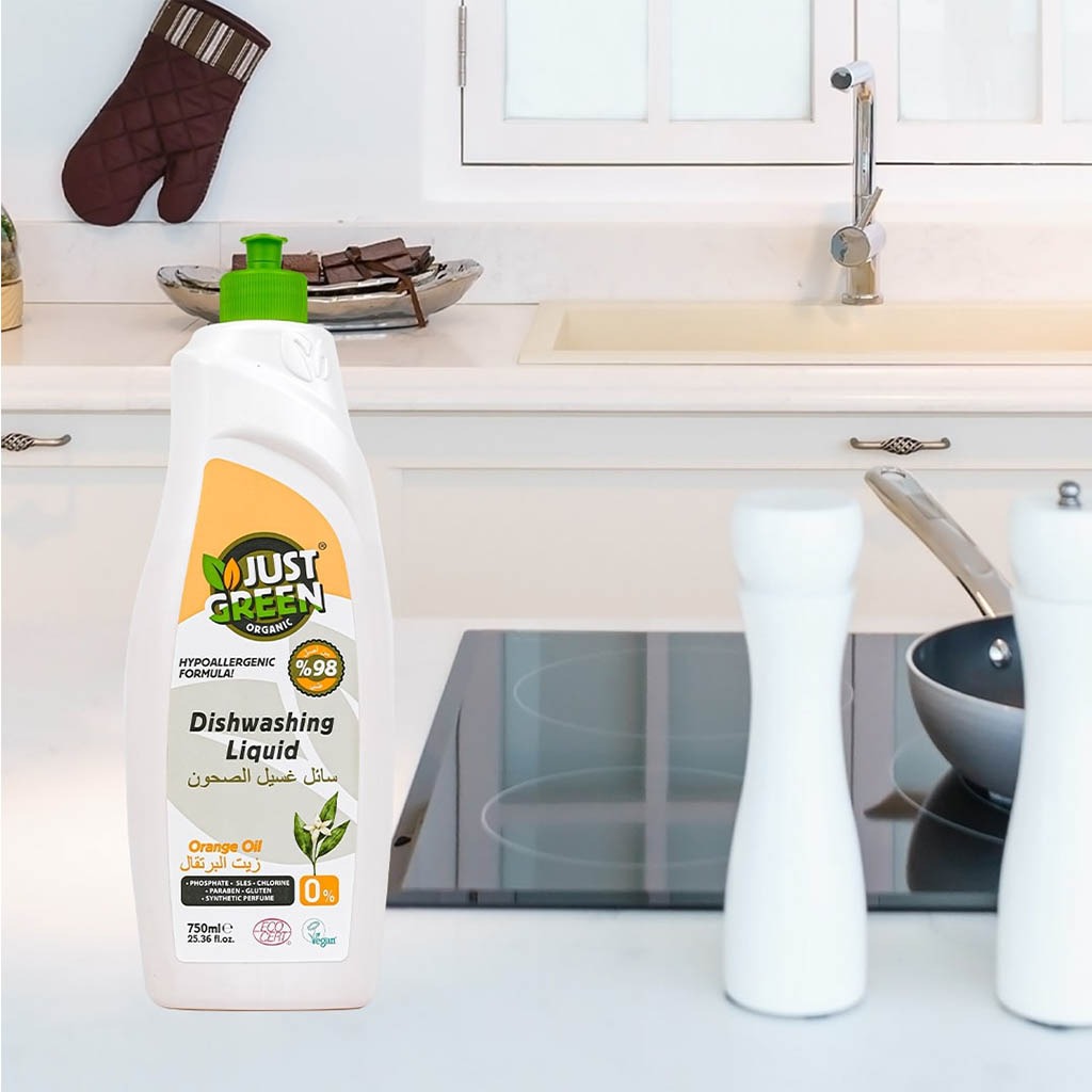 Just Green Organic Orange Oil Dishwashing Liquid 750ml