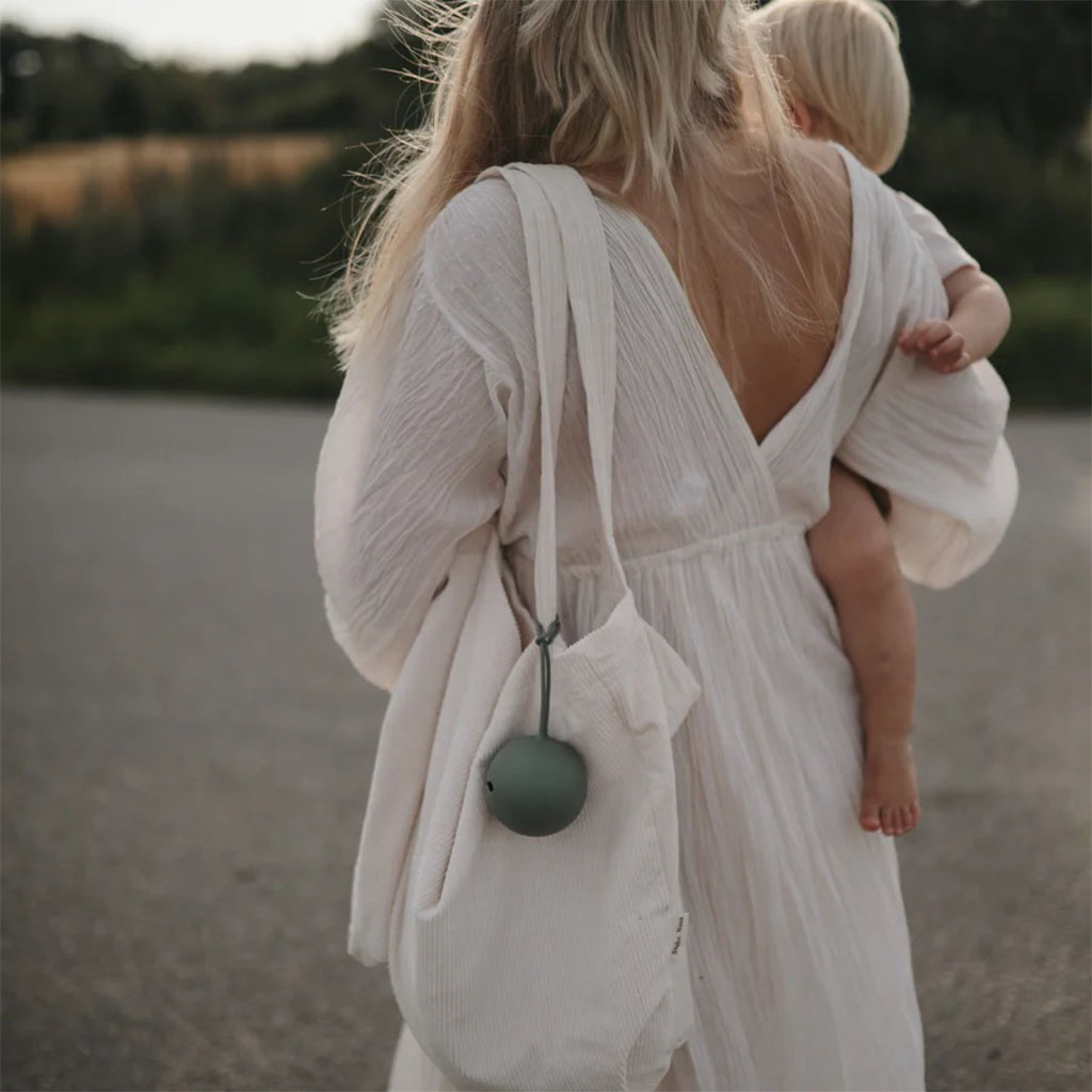 Mushie Silicone Baby Pacifier Case - Cambridge Blue Color, Pack of 1’s