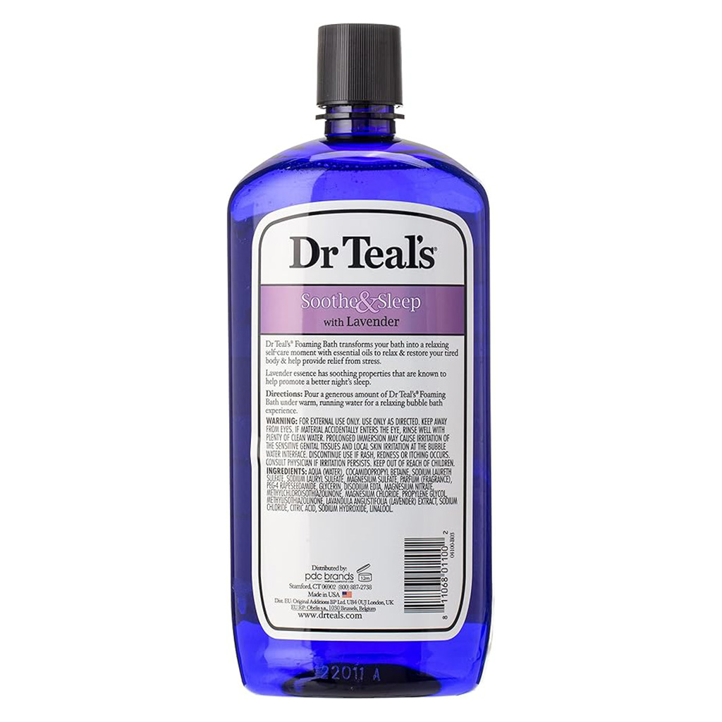 Dr Teal’s Soothe & Sleep Foaming Bath Body Wash With Pure Epsom Salt & Lavender 1000ml 