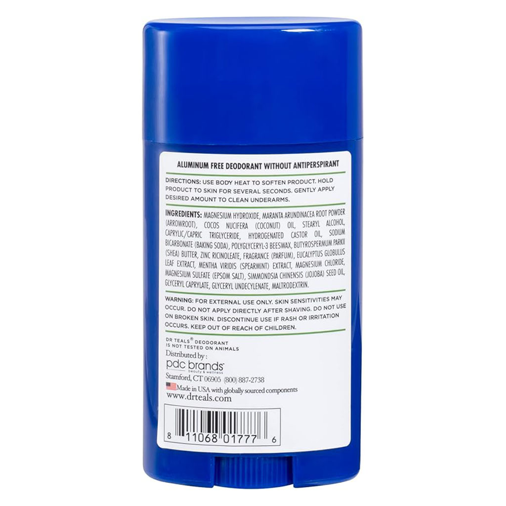 Dr Teal's Aluminum Free, Magnesium & Eucalyptus Body Deodorant 75g