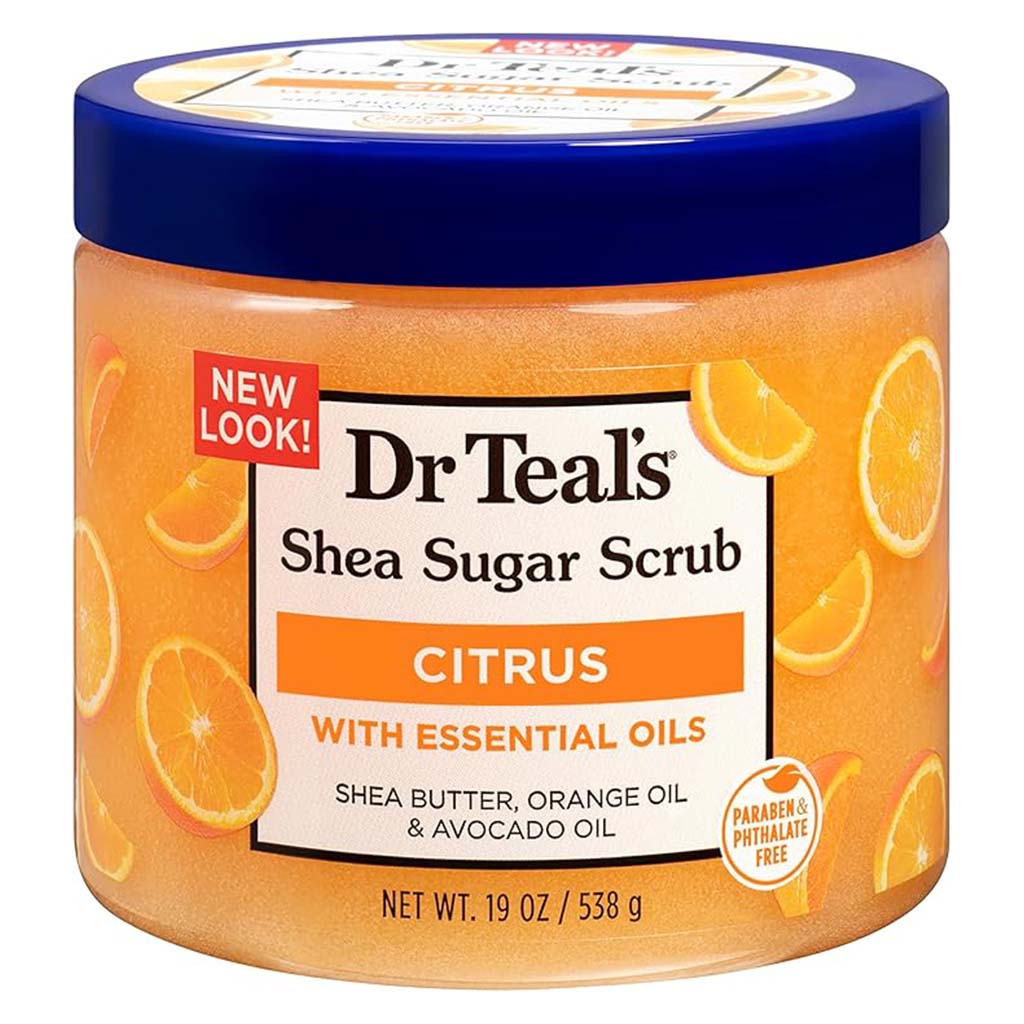 Dr Teal’s Shea Sugar Citrus Body Scrub With Shea Butter & Essential Oils 538g