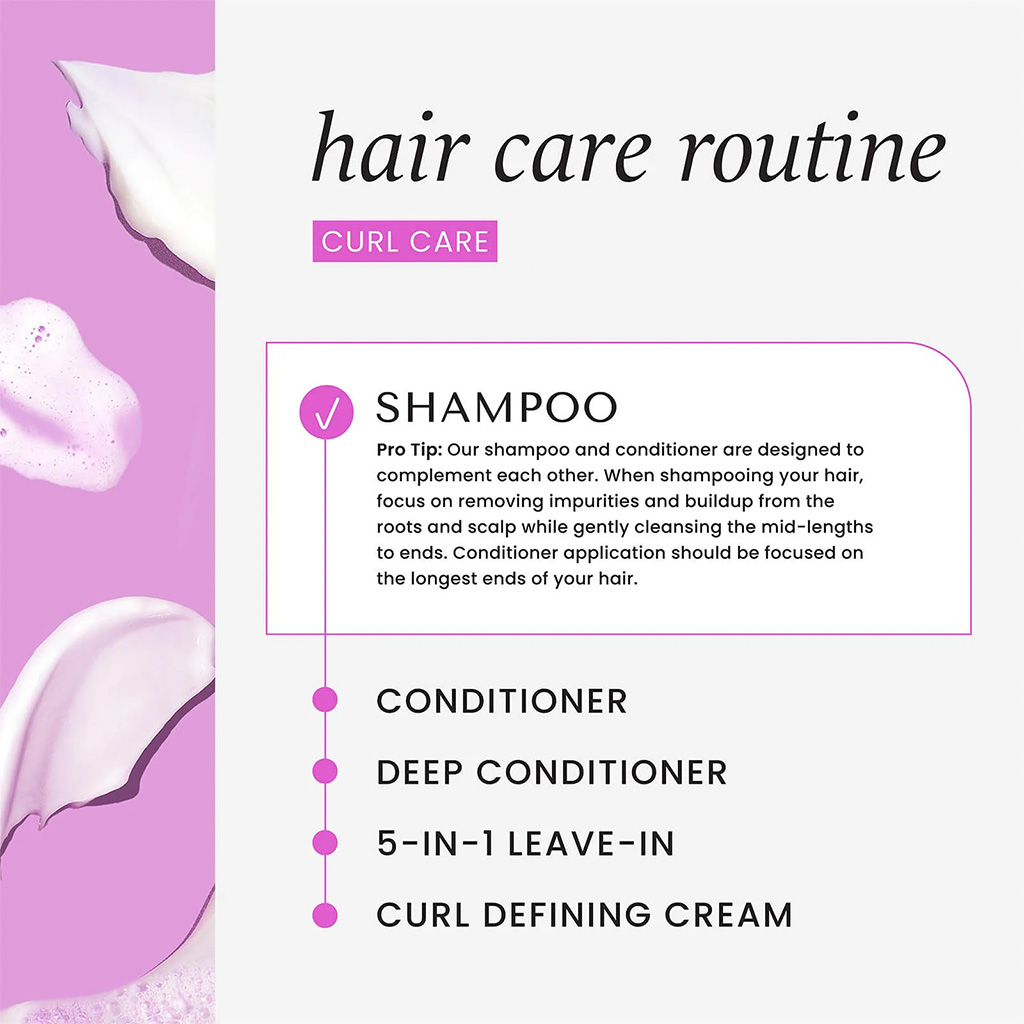 Hask Curl Care Moisturizing Shampoo With Coconut Oil, Argan Oil & Vitamin E For Curly Hair 355ml