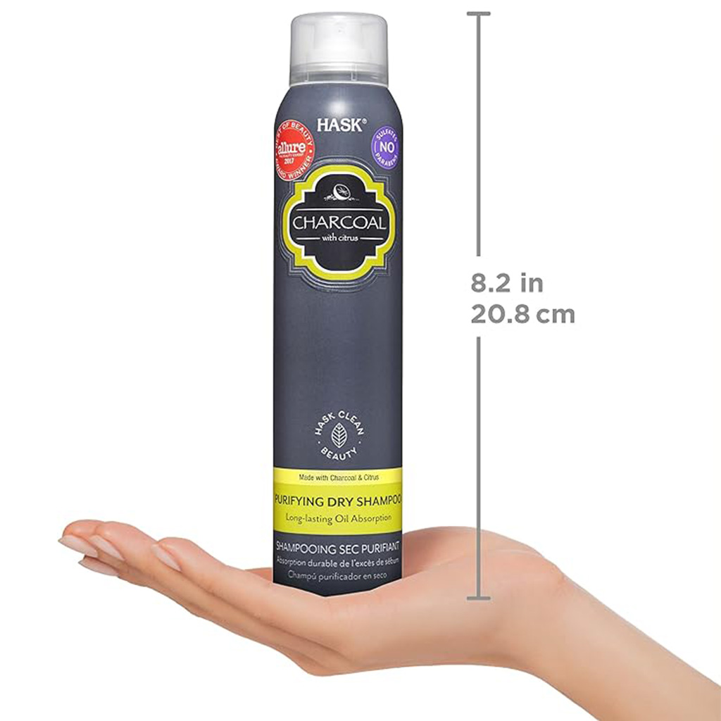 Hask Charcoal With Citrus Purifying Dry Shampoo For Oily Hair 122g