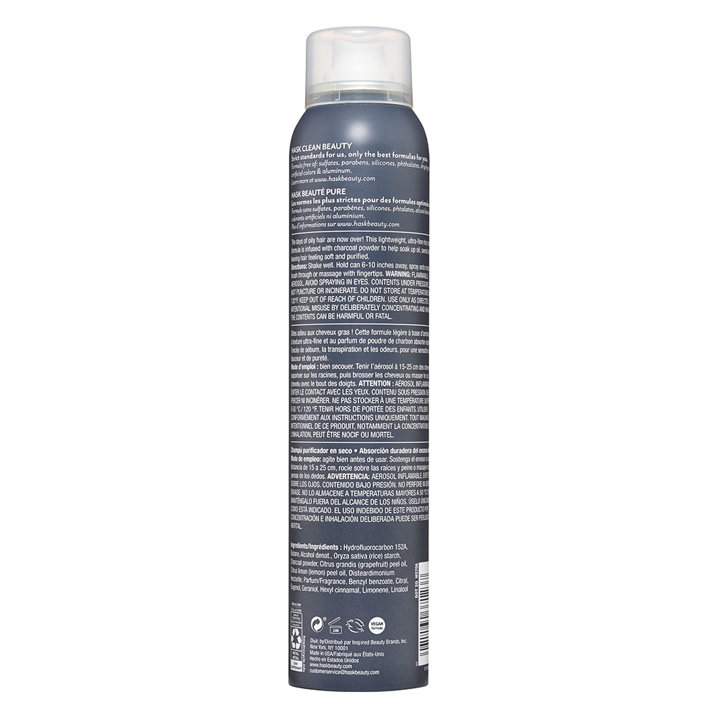 Hask Charcoal With Citrus Purifying Dry Shampoo For Oily Hair 122g