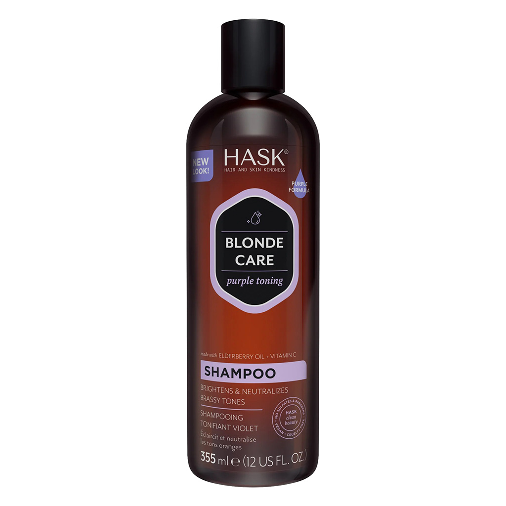 Hask Blonde Care Purple Toning Hair Shampoo For All Shades of Blonde 355ml
