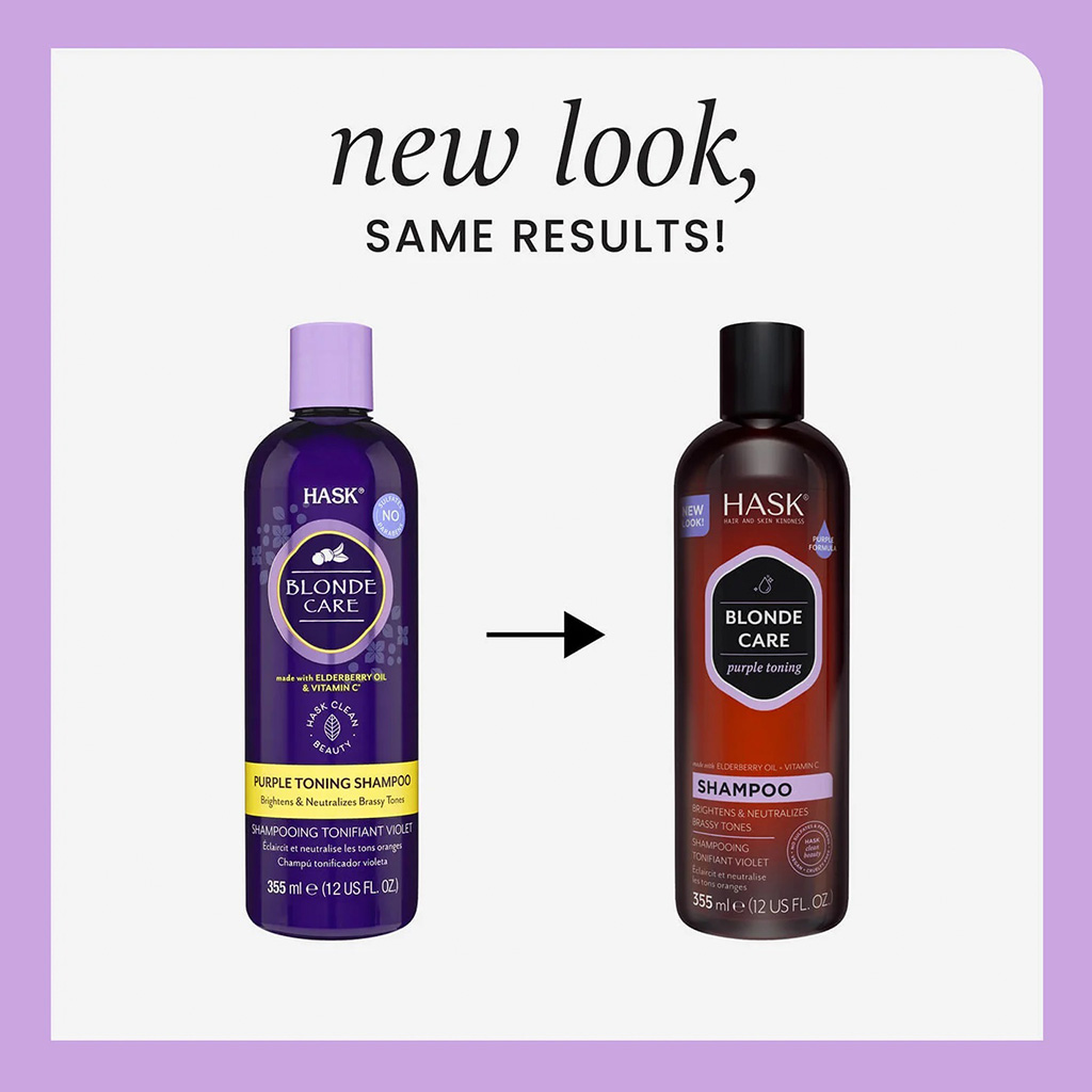 Hask Blonde Care Purple Toning Hair Shampoo For All Shades of Blonde 355ml