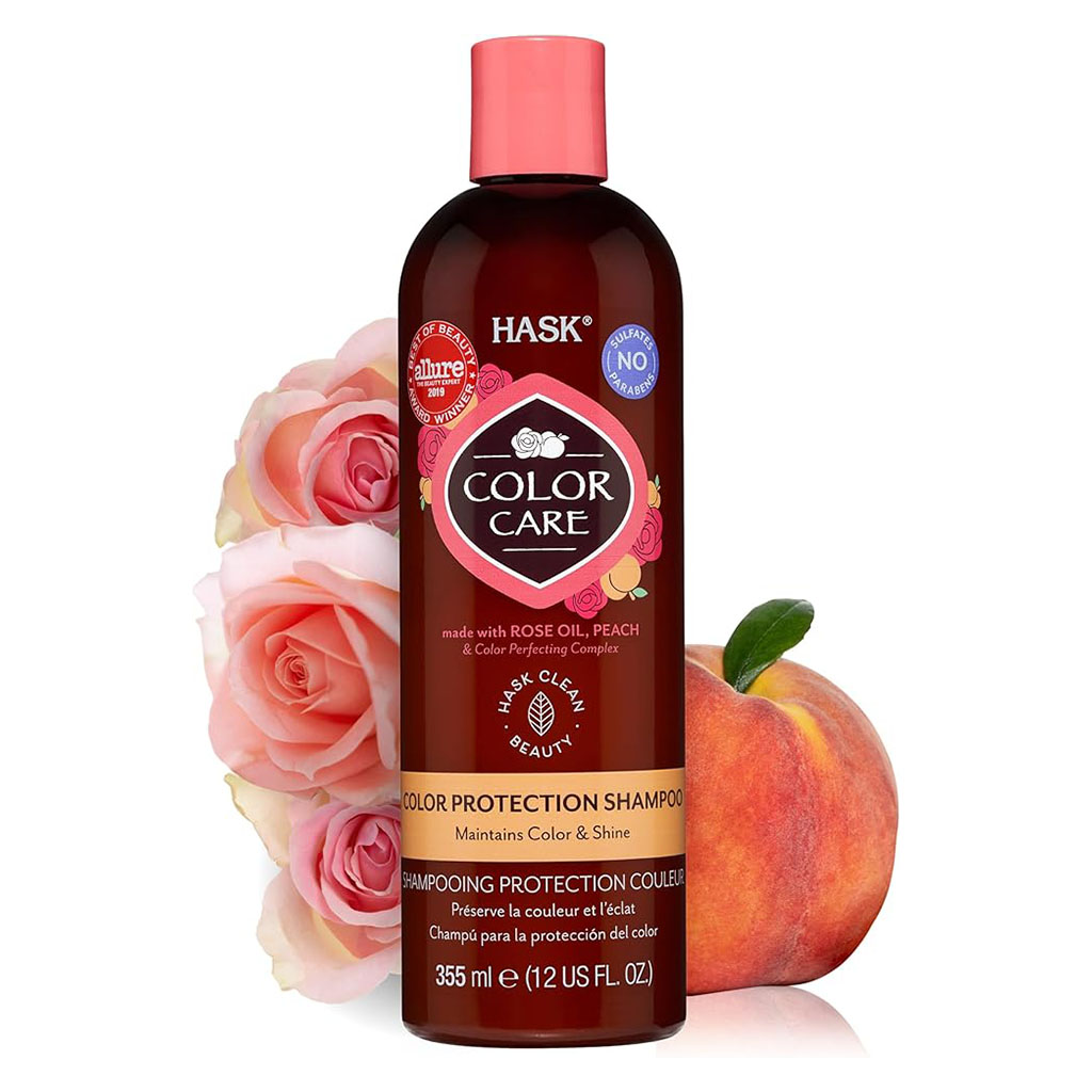 Hask Color Care Hair Shampoo With Rose Oil & Peach 355ml